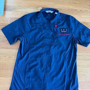 NWOT Chick Fil A Chef's Coat Size Medium Chick Fil A Oobe Blue and Red Mens